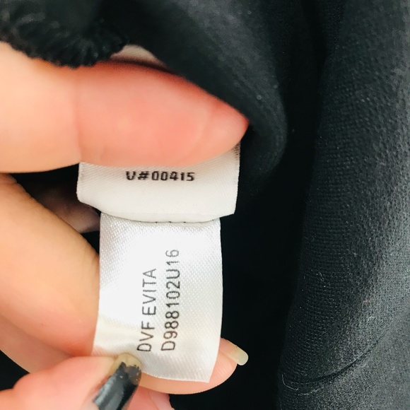 Diane Von Furstenberg Evita Sleeveless Ponte Fit And Flare Dress Black Size 6 - Picture 8 of 11